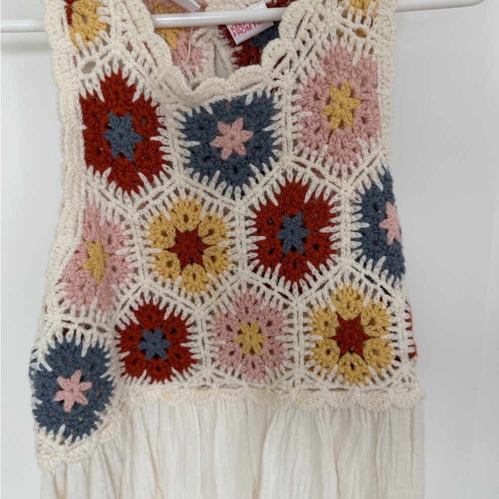 Zara Colorful Crochet Kids Dress - Picture 2 of 5